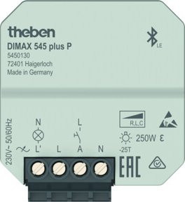 Theben DIMAX 545 plus P UP-Universaldimmer mit App-Steuerung und Bluetooth für LED-Leuchten - Bild 1