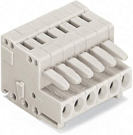 WAGO Buchsengehäuse-Kabel 734 in Grau, 50 Stück, Rastermaß 3,50 mm, Polzahl 13, Artikelnummer 734-113/000-047 - Bild 1
