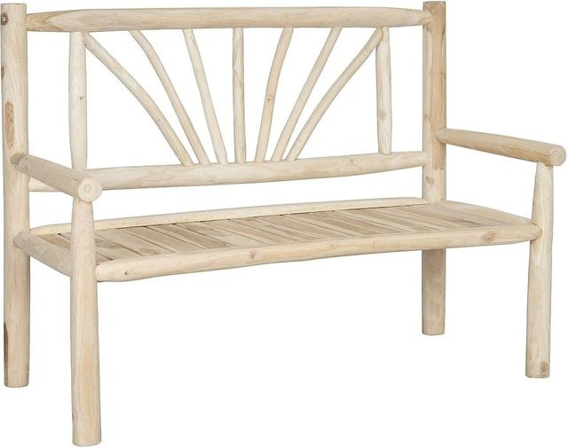 Gartenbank Tulum von Vente-unique aus Teakholz in Beige, Breite: 130 cm - Bild 1