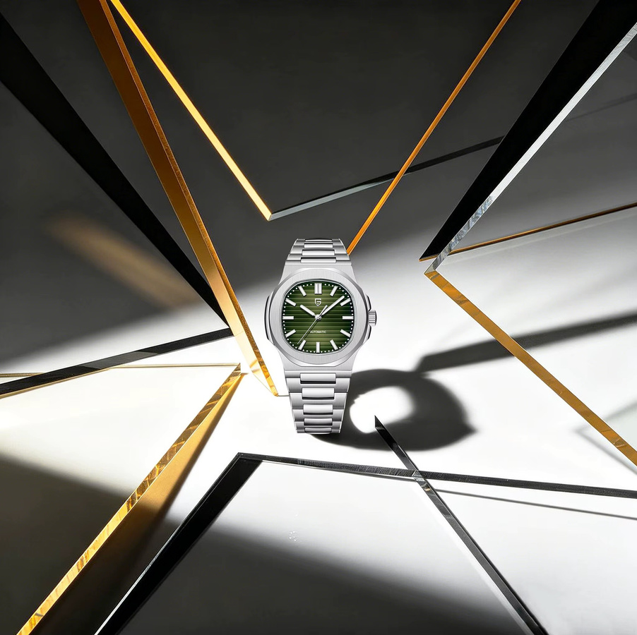 PAGANI DESIGN Taucheruhr, Mechanik, Edelstahl, Saphirglas, Herren, Grün - Bild 2