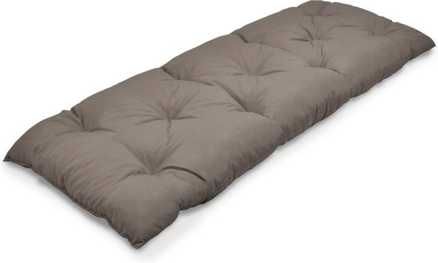 Beautissu Bankauflage Flair in Beige, gesteppt und UV-beständig, B/T/H: 150 x 50 x 10 cm - Bild 1