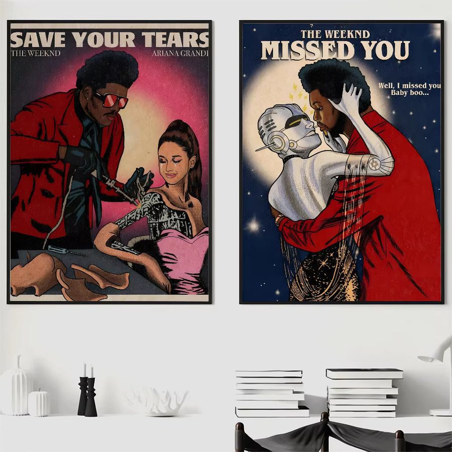 The Weeknd Comic Poster als Kunstmalerei aus Papier für dein Wohnzimmer, Schlafzimmer oder Café - Bild 5