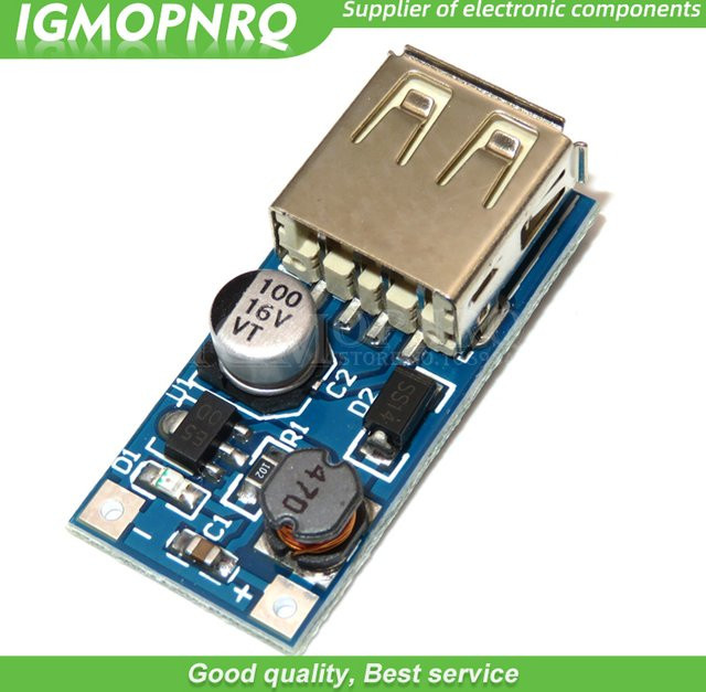 5er-Set DC 0,9 V-5 V zu 5 V 600 mA Step Up Boost Converter USB Ausgang Ladeplatine in Blau - Bild 1