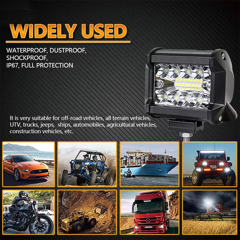 HOTBEAM 4-Zoll Offroad Auto-Arbeitslicht mit Spot- und Flood-Modus in Schwarz inklusive universeller Anhängerkupplungshalterung für Pickup Truck und Van - Bild 6