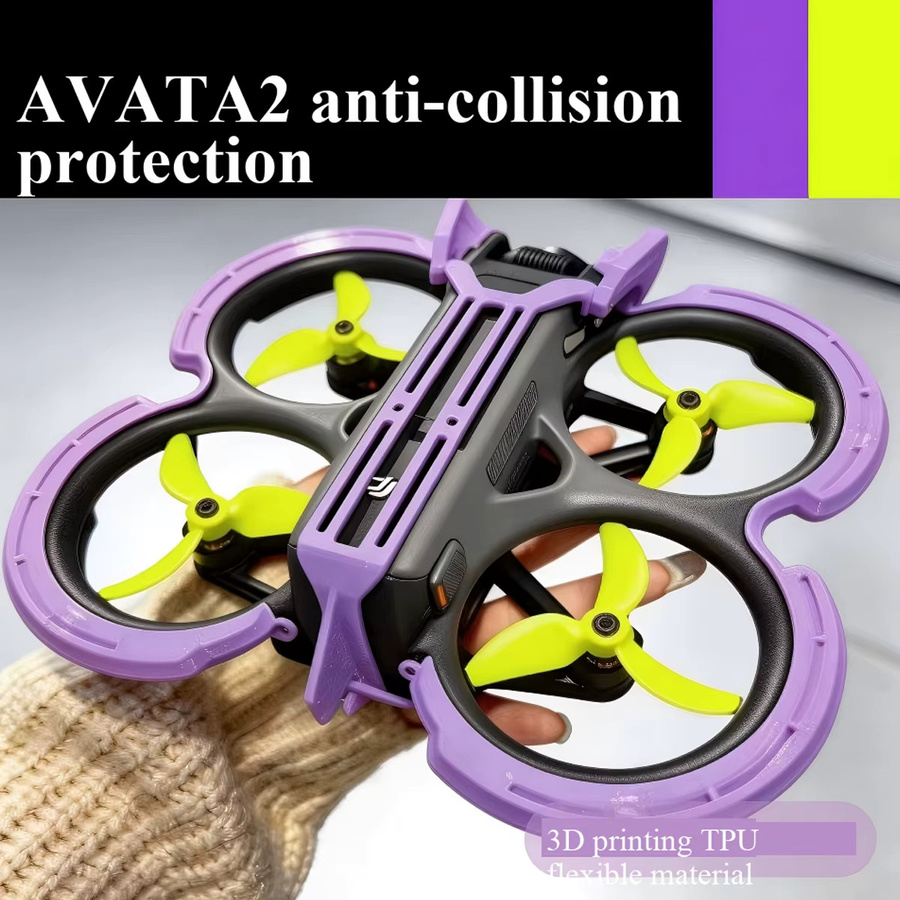 DJI Schutzstoßfänger für Avata 2 Drohne in Schwarz als Propellerschutz und Antikollisionsschutz - Bild 3