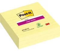 Post-it Super Sticky Notes Haftnotizen liniert, Gelb, B/H: 10,1 x 10,1 cm, 3er Pack - Bild 1