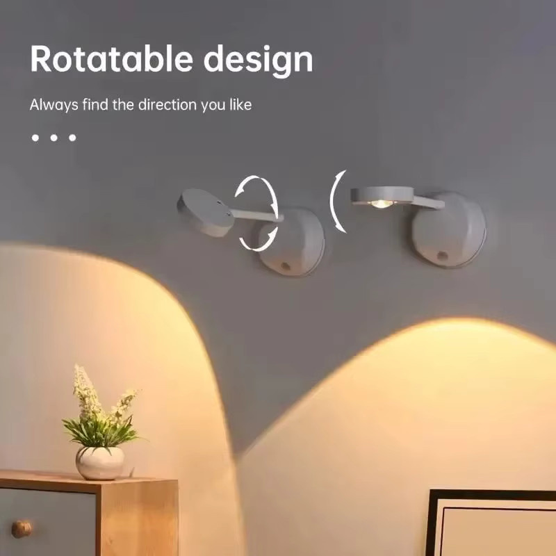 KFV RGB LED Wandleuchte mit Bewegungssensor und USB-Aufladung, dimmbare Designer-Spotlight für Innen und Außen in Multicolour - Bild 2
