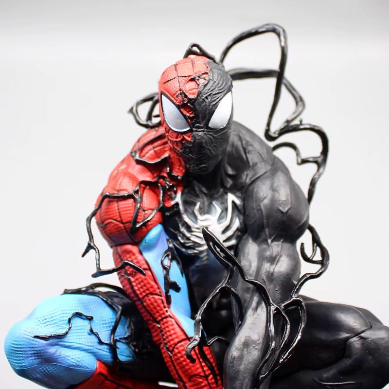 Bandai Spider-Man Venom Symbiote Figur aus Kunststoff, mehrfarbige Desktop-Dekoration Statue und Modell für Sammler - Bild 2