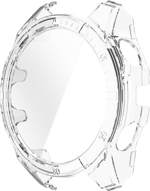 MY-CASE Uhrenzubehör, Glas und Hülle für Garmin Fenix 8, Weiß, Transparent, Unisex - Bild 1
