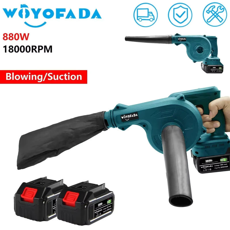 WOYOFADA 2 in 1 Akku-Staubsauger und elektrisches Gebläse für Makita 18 V Akkus zum Reinigen von Staub und Blättern - Bild 2