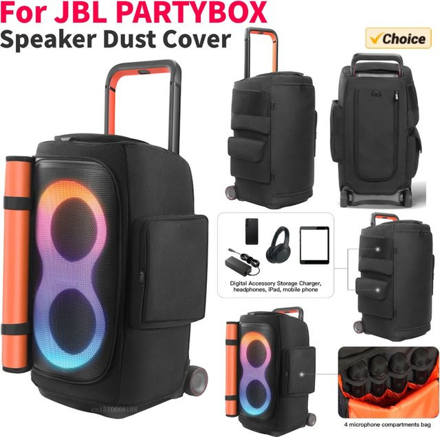 Staubschutz und Tragetasche für JBL Partybox 520, 310 und 320, Schwarz - Bild 1