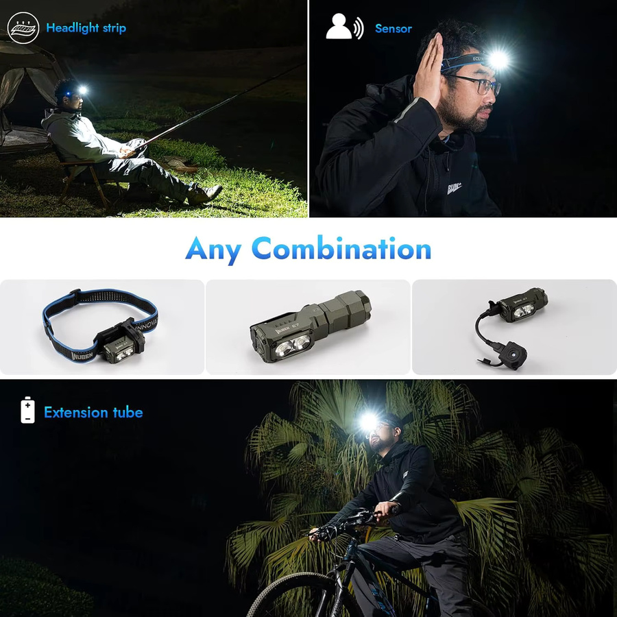 WUBEN E7 Mini-Taschenlampe mit 1800 Lumen, wiederaufladbare EDC-Taschenlampe mit Magnet und Typ-C, Farbe: Armeegrün - Bild 2