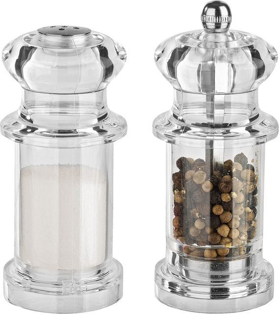 VEGA Salzstreuer und Pfeffermühlen-Set Lio in transparent, Durchmesser: 4,2 cm, Höhe: 10 cm - Bild 1