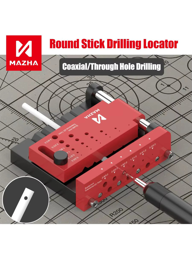 MAZHA T0012 Round Stick Punching Positioner Station Bohrhilfe und Locator Tool für Modellbau und DIY-Projekte - Bild 3