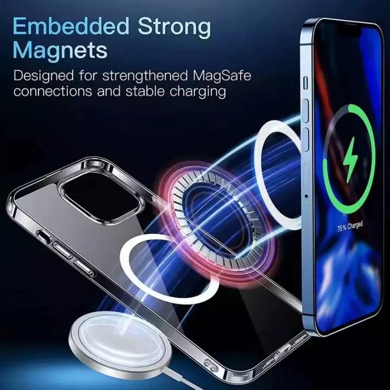 KENNAGE Magnetische MagSafe Kompatible Schutzhülle für iPhone 11 bis iPhone 17 Pro Max, Transparent - Bild 2