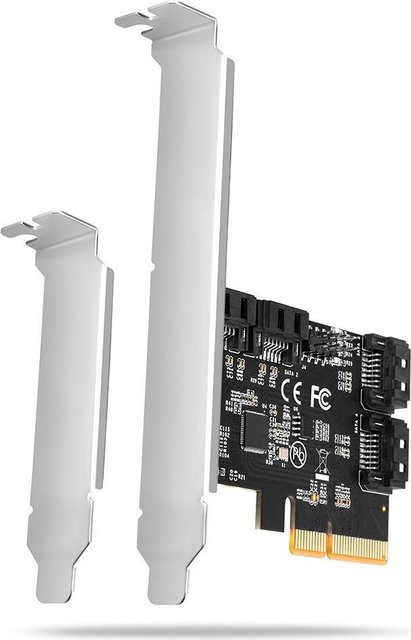 AXAGON PCES-SA4X4 PCIe Controller mit 4 internen SATA 6G Ports in Schwarz - Bild 1