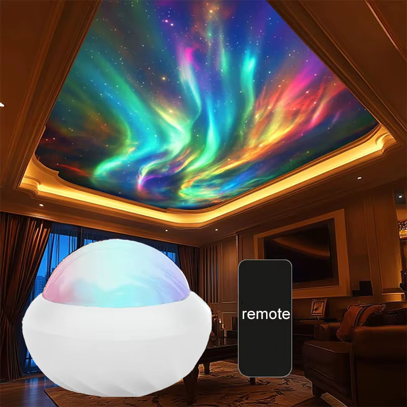 VENUSWING USB Aurora-Projektionslampe RGB Nordlicht-Projektor mit Fernbedienung und 360 Grad Drehung in Multicolour - Bild 2