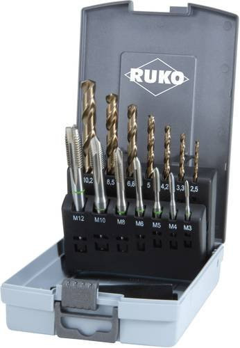 RUKO Maschinengewindebohrer-Set 14-teilig metrisch HSS-Co in Silber - Bild 1