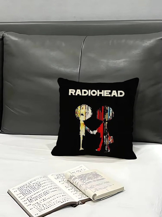 52TOYS Radiohead Rock Band Kissenbezug im Vintage-Stil, Schwarz, B/T/H: 40 x 40 x 40 cm - Bild 7