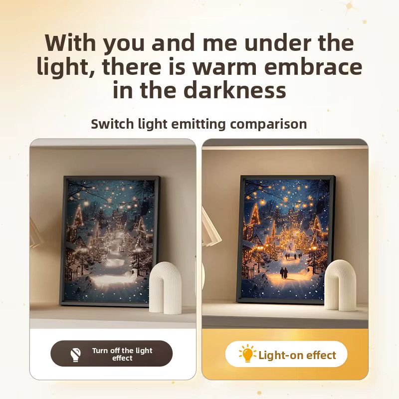 SerRickDon LED Nachtlicht mit Bluetooth Lautsprecher und Malerei als dekorative Schreibtisch Lampe via USB - Bild 2
