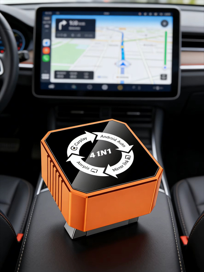 Jumunion 4-in-1 Kabelloser CarPlay Mirror Link AirPlay und Android Auto Adapter via USB Plug & Play für iPhone und Android - Bild 4