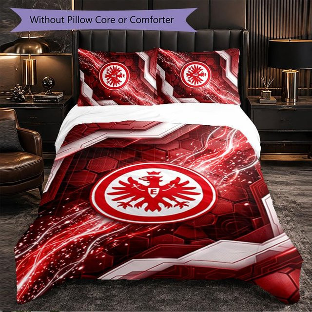 Eintracht Frankfurt 3-teiliges Bettwäscheset von Limi Supply B in Rot mit Bettbezug und Kissenbezügen, B/H: 240 x 220 cm - Bild 1