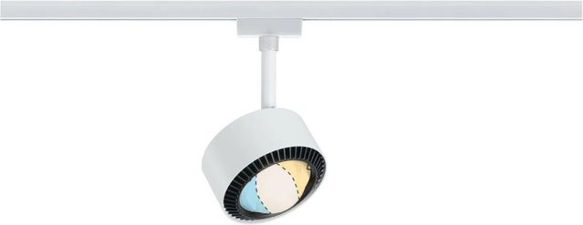 Paulmann LED-Schienenspot Aldan URail in Signalweiß, dimmbar und verstellbar, Durchmesser: 9,9 cm - Bild 1