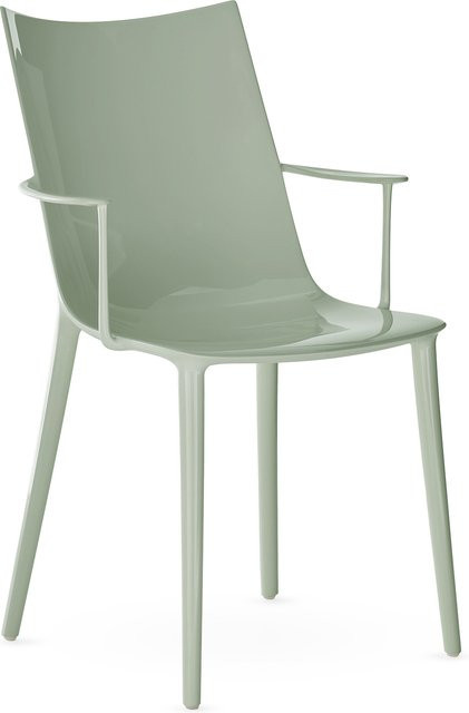 Kartell H H H Stuhl in Grün mit Armlehnen und glänzender Oberfläche - Bild 1