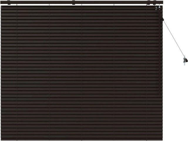 vidaXL Venezianische Jalousie aus Holz in Dunkelbraun, B/H: 155 x 130 cm, Lamellenbreite: 35 mm - Bild 1