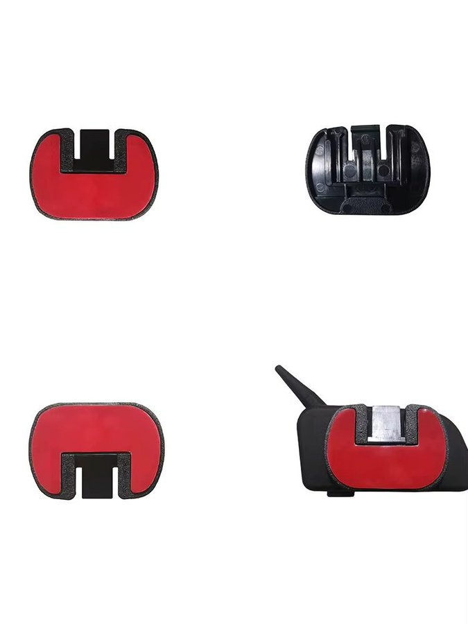 Ejeas Montageclip mit doppelseitigem Klebeband für Motorradhelm Bluetooth-Headsets in Schwarz - Bild 3