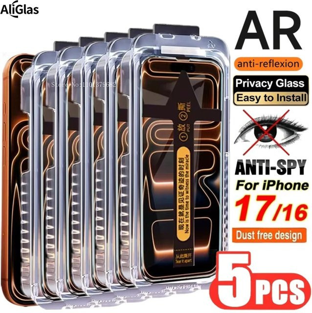 5er Set Gehärtetes Glas Displayschutzfolie Full Cover für Apple iPhone 17 Pro Max 16 15 14 Plus 13 12 11 XR X XS Max Pro Mini in Transparent - Bild 1