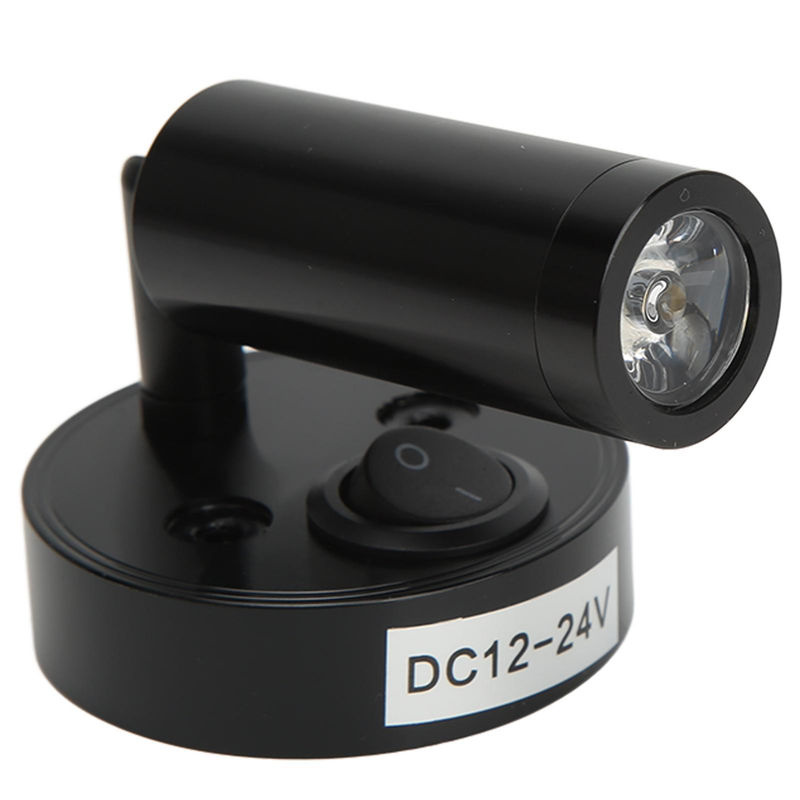TOMTOP JMS LED Leselampe mit Schalter und Drehbarer Wandhalterung für Boot, Wohnmobile und Yachten, Schwarz - Bild 3