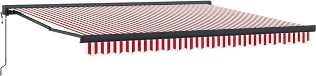 vidaXL Markise Rot-Weiß aus Polyester und Aluminium B/H: 400 x 300 cm - Bild 1