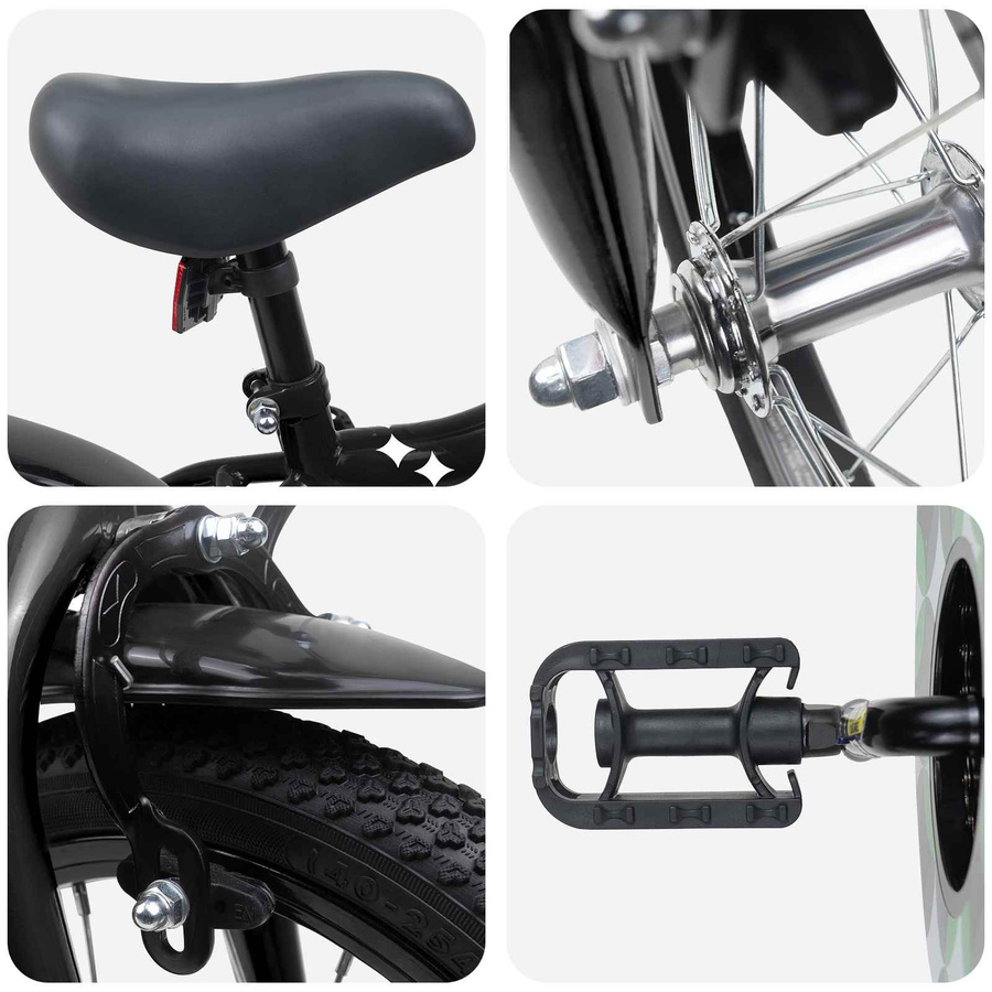 VD Home Furnishing Kinderfahrrad 12 Zoll Schwarz für Alter 2-4 Jahre - Bild 3