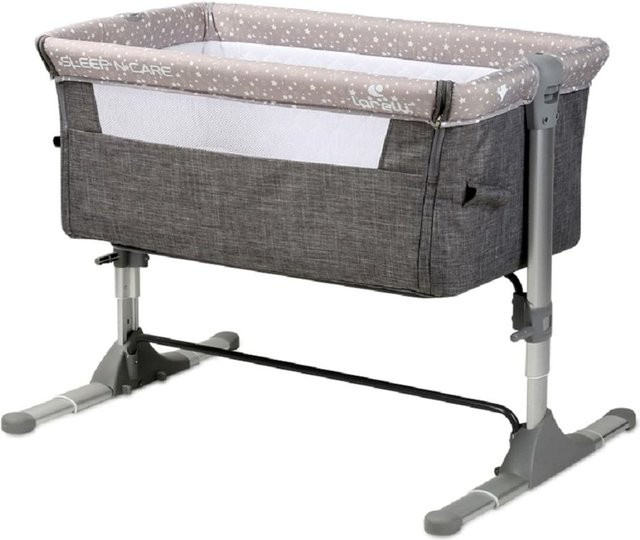 Lorelli Bettschaukel Sleep n Care mit Matratze für Babys ab Geburt, höhenverstellbar, Grau - Bild 1