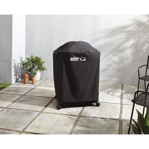 Weber Premium Abdeckhaube für Q 1000 und 2000N-Serie mit Stand oder Rollwagen, Schwarz, B/H/T: 80 x 100 x 54 cm - Bild 2