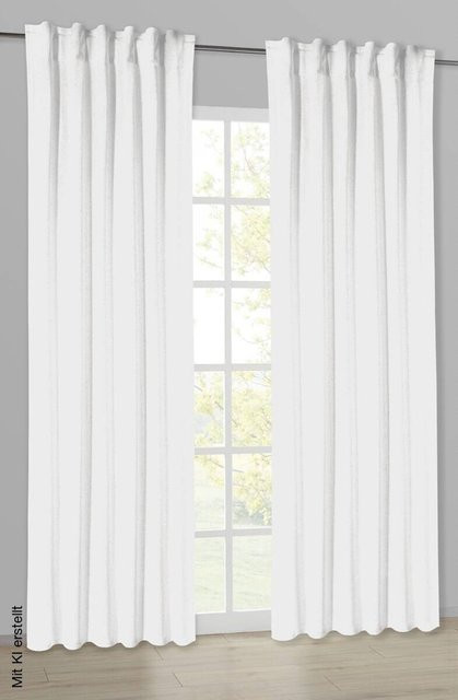 POCOline Kombivorhang Ulrich, Farbe: Weiß, B: 135 cm, H: 245 cm - Bild 1