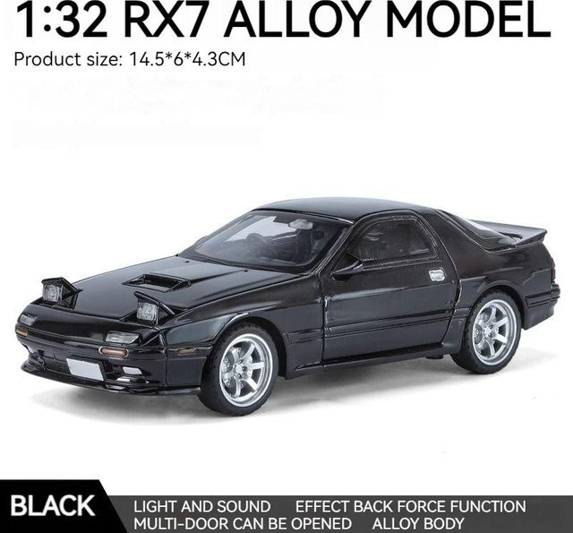 Jdm Initial D Mazda Rx7 Rx-7 Fc Miniaturmodell, 1:32, Metall, mit Sound und Licht, ab 14 Jahren - Bild 1