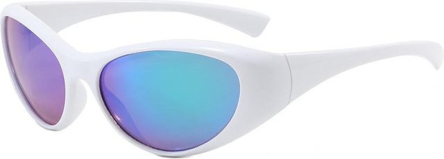 Binchi Outdoor Equipment Sportsonnenbrille, oval, Kunststoff, weiß, Unisex - Bild 1