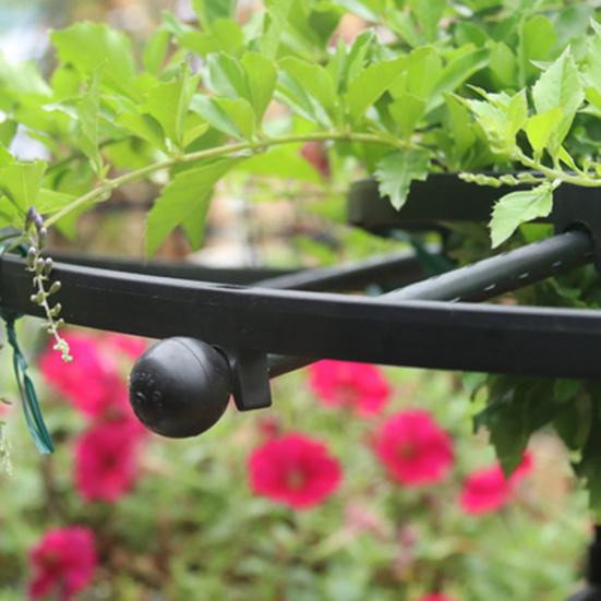 Amusedly Metall-Gartenspalier für Kletterpflanzen in Schwarz, Höhe: 150 cm - Bild 4