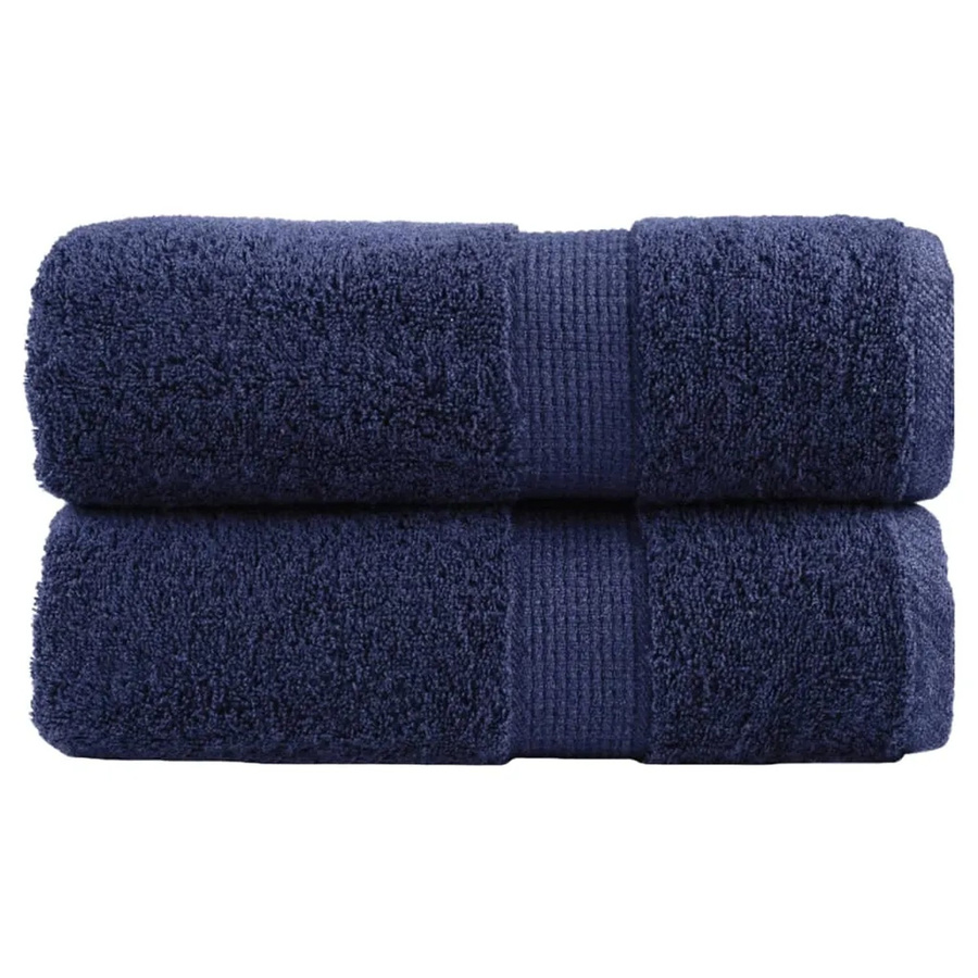 vidaXL Premium-Seiftücher aus Frottee, 2 Stück, Marineblau, B/T: 30 x 30 cm - Bild 2