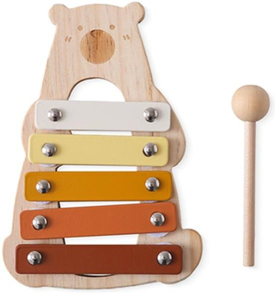 Binchi Holz Musikinstrumente Montessori Spielzeug, Bär, ab 1 Jahr - Bild 1