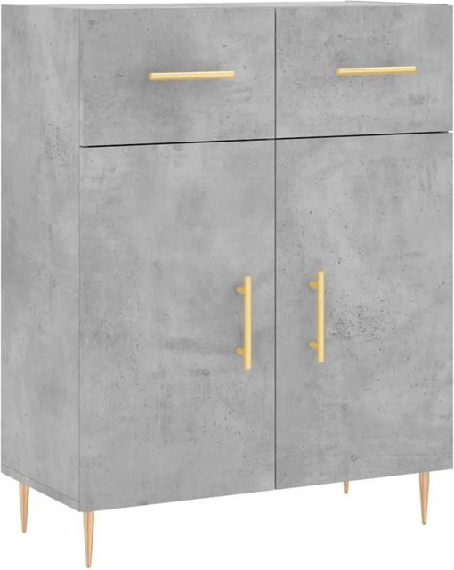 vidaXL Sideboard modern in Betongrau aus Holzwerkstoff und Metall, B/T/H: 69,5 x 34 x 90 cm - Bild 1