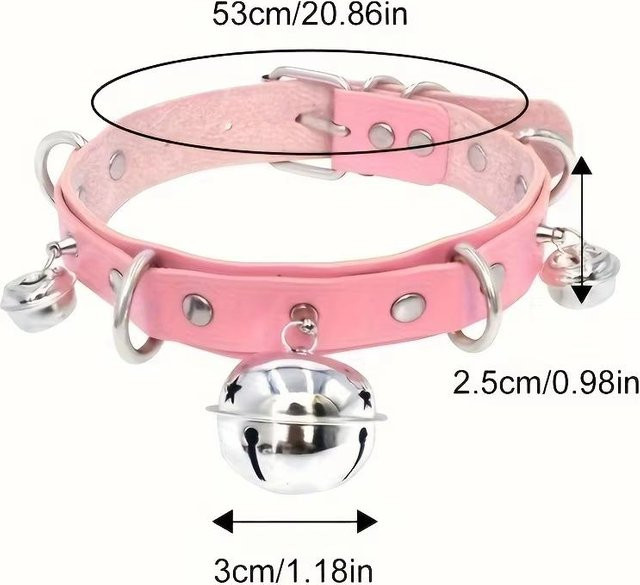 YIRAN Halskette, Leder, Rosa, Damen - Bild 1