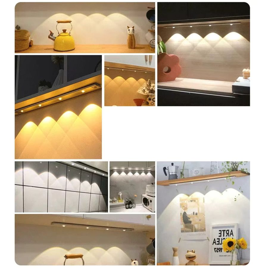 AVACOM LED Schrankleuchte mit Bewegungsmelder und USB-Wiederaufladung, ultradünne Unterbauleuchte für Schrank und Kleiderschrank - Bild 6