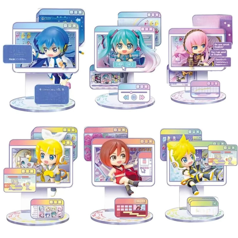 Bandai Anime Figuren Set Hatsune Miku KAITO Rin Len Luka Miniatur Modell aus Kunststoff mehrfarbig - Bild 6