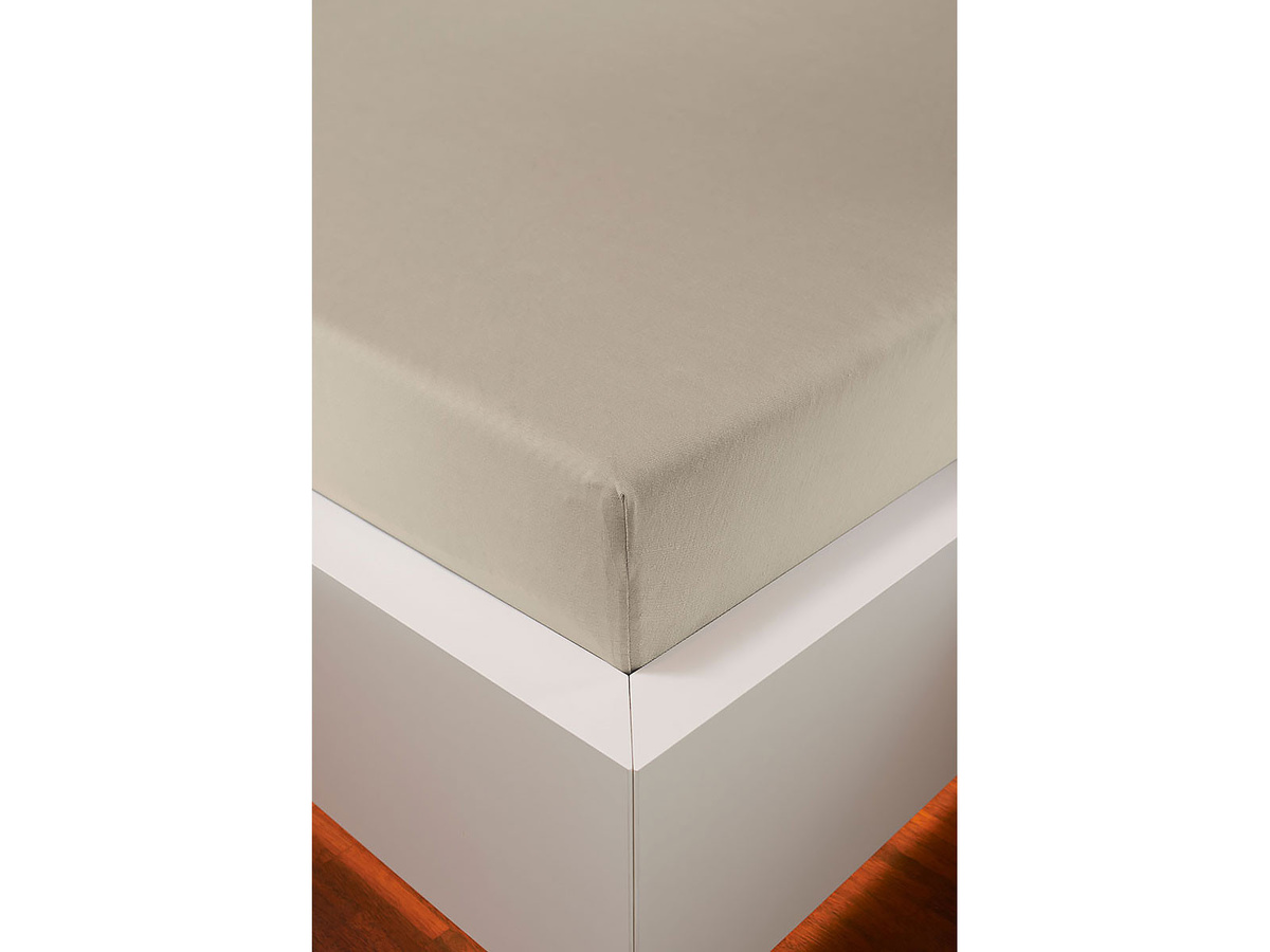 Hefel Edel-Jersey Spannleintuch aus Lyocell in Grau oder Beige - Bild 1
