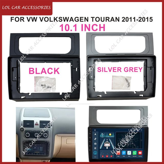 Faszienrahmen für VW Volkswagen Touran 2011–2015, 10,1 Zoll Android-Stereo, GPS und MP5-Player, Schwarz - Bild 1