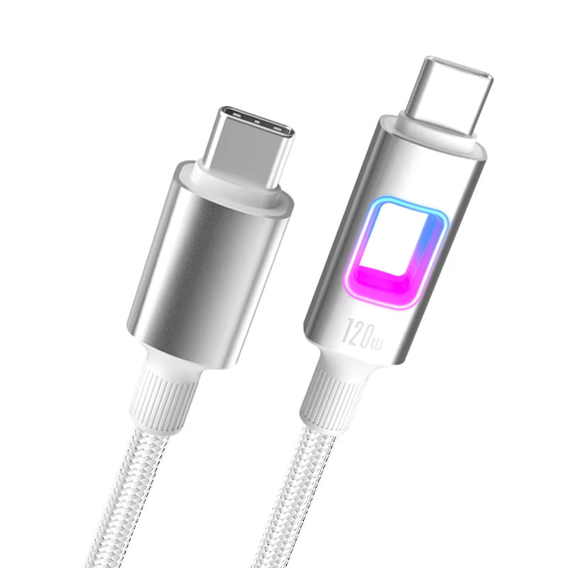 NNBILI USB-C zu USB-C Schnellladekabel mit 120W PD Dual Type-C Anschluss in Schwarz - Bild 7