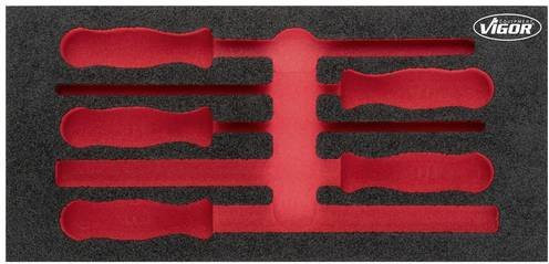 Vigour Schaumstoffeinlage V5072-L, Farbe: Rot, B: 39,3 cm, T: 18,8 cm, H: 3,5 cm - Bild 1